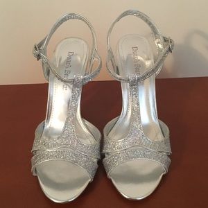 Silver glitter sandals